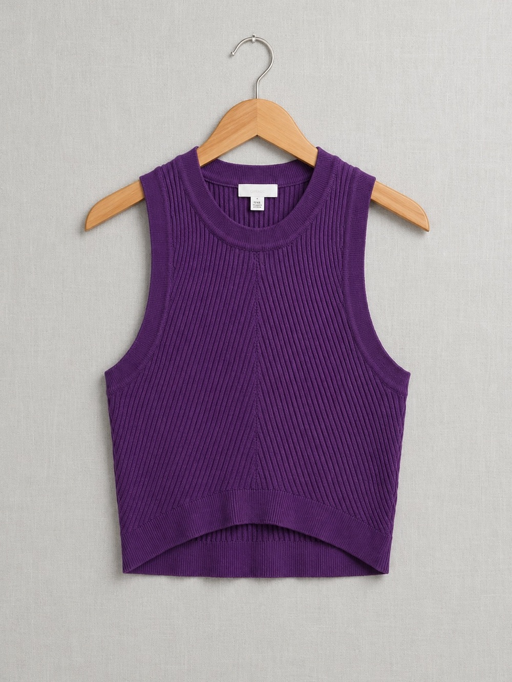 🍒2/25$ Garage Purple Ribbed Cropped Tank